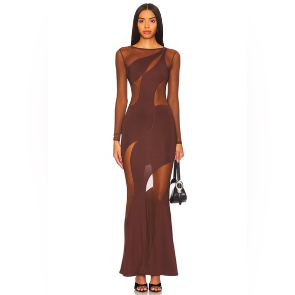 OW Collection Spiral Maxi Dress - Picture 1 of 4